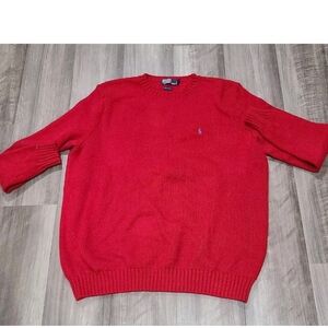 Ralph Lauren Men's Red Crewneck Sweater LT